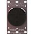 Leviton 2-Pole Flush Mount Industrial Grade Receptacle, Black, NEMA 6-30R, 250 Volts, 30 Aamps