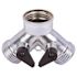 Melnor 2-Way Y Shut-Off Metal Hose Connector