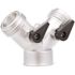 Melnor 2-Way Y Shut-Off Metal Hose Connector