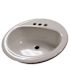 Bootz Industries Laurel Round Drop-In Bathroom Sink in White