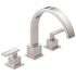 Delta Vero 2-Handle Deck-Mount Roman Tub Faucet Trim Kit Only in Chrome (Valve Not Included)