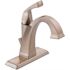 Delta Dryden Single-Handle Single Hole Bathroom Faucet with Metal Drain Assembly in Stainless