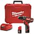 Milwaukee M12 12V Lithium-Ion Cordless 3/8 in. Hammer Drill/Driver Kit with Two 1.5 Ah Batteries and Hard Case