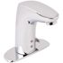 Symmons Ultra-Sense Battery Powered Touchless Single Hole Bathroom Faucet with Deck Plate in Polished Chrome