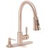 Premier Essen Single-Handle Pull-Down Sprayer Kitchen Faucet with Soap Dispenser in PVD Brushed Nickel
