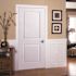 Masonite 24 in. x 80 in. Smooth 2-Panel Square Primed White Hollow Core Composite Interior Door Slab