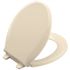 KOHLER Cachet Quiet-Close Round Closed Front Toilet Seat with Grip-Tight Bumpers in Almond