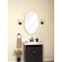 21w X 31"H Surface Mount Steel Medicine Cabinet Oval Beveled Mirror