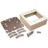 Legrand Wiremold 2-Gang Dual-Channel Steel Device Box Fitting, Ivory