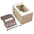 Legrand Wiremold 1-Gang Dual-Channel Steel Device Box Fitting, Ivory