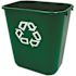 15 in. H x 10.2 in. W, 7.03 Gal. Capacity Rectangular Green Symbol Indoor Recycling Bin (12-Pack)
