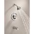 Delta Classic 1-Handle Wall Mount Tub and Shower Faucet Trim Kit in Chrome (Valve Not Included)