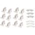 ClosetMaid 9 in. White Resin Heavy Duty Shelf Bracket for Wire Shelving (12-Pack)