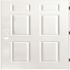 Masonite 30 in. x 80 in. Textured 6-Panel Primed White Left Handed Hollow Core Composite Single Prehung Interior Door