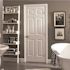 Masonite 32 in. x 80 in. Textured 6-Panel Primed White Left Handed Hollow Core Composite Single Prehung Interior Door