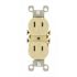 Leviton 15 Amp 125 V 2-Wire Duplex Outlet/Receptacle, Ivory (1-Pack) 223-I