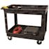 Rubbermaid Commercial Products 40 in. x 24 in. 2-Shelf Heavy-Duty Utility Cart with 4 in. Casters