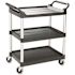 Rubbermaid Commercial Products 200 lbs. Holding Capacity Utility Cart with Swivel Casters in Black