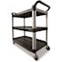 Rubbermaid Commercial Products 200 lbs. Holding Capacity Utility Cart with Swivel Casters in Black