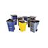 Rubbermaid Commercial Products BRUTE 50 Gal. Blue Rollout Trash Can with Lid