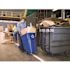 Rubbermaid Commercial Products BRUTE 50 Gal. Blue Rollout Trash Can with Lid