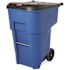 Rubbermaid Commercial Products Brute 95 Gal. Blue Rollout Recycling Trash Container with Lid