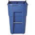 Rubbermaid Commercial Products Brute 95 Gal. Blue Rollout Recycling Trash Container with Lid