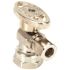 BrassCraft 3/8 FIP x 3/8 OD CMP 1/4 TRN Brass Ball Angle Valve in Chrome Finish