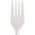 Dixie Ultra SmartStock Series-B Medium-Weight White Disposable Polypropylene Plastic Forks & Sporks, (960 per Case)