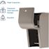 Compact Stainless Vertical Double Roll Toilet Paper Dispenser