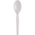DIXIE Medium-Weight White, Disposable Polystyrene Plastic Teaspoons, Utensils (1,000 per Case)