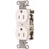 HUBBELL WIRING 15 Amp Hubbell Commercial Grade Duplex Receptacle, White
