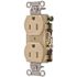 HUBBELL WIRING 15 Amp Hubbell Commercial Grade Duplex Receptacle, Ivory