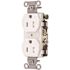 HUBBELL WIRING 15 Amp Hubbell Commercial Grade Tamper Resistant Duplex Receptacle, White