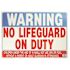 HY-KO Water Safety Warning No Lifeguard on Duty Pool Sign