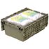 QUANTUM STORAGE SYSTEMS 9.5 Gal. - 15 in. Attached Lid Distribution Bin, Gray (1-ctn)