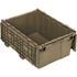 QUANTUM STORAGE SYSTEMS 9.5 Gal. - 15 in. Attached Lid Distribution Bin, Gray (1-ctn)