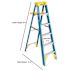 Werner 6 ft. Fiberglass Step Ladder with 250 lbs. Load Capacity Type I Duty Rating