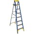 WERNER 8 ft. Fiberglass Step Ladder with 250 lbs. Load Capacity Type I Duty Rating