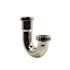 Premier 1-1/4 in. Brass 45-Degree J-Bend, 17-Gauge in Chrome