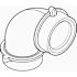 DuraPro 1-1/2 Plastic Bend 90-degree Slip Joint Elbow Fitting