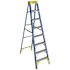 Werner 8 ft. Fiberglass Step Ladder with Yellow Top 250 lbs. Load Capacity Type I Duty Rating