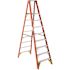Werner 8 ft. Fiberglass Platform Ladder (14 ft. Reach Height) with 300 lb. Load Capacity Type IA Duty Rating