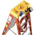 Werner 10 ft. Fiberglass Step Ladder with Yellow Top 300 lbs. Load Capacity Type IA Duty Rating