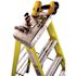 Werner 10 ft. Yellow Fiberglass Step Ladder with 375 lbs. Load Capacity Type IAA Duty Rating