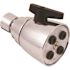 ProPlus 1-Spray 2 in. Single Wall Mount Fixed Adjustable Shower Head in Stainless
