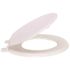 ProPlus Closed-Front Toilet Seat With Cover Round Wood White