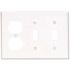 Leviton White 3-Gang 2-Toggle/1-Duplex Wall Plate (1-Pack)