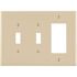 Leviton 3-Gang Ivory 2-Toggle / 1-Decora/Rocker Nylon Midway/Midsize Wall Plate (1-Pack) PJ226-I