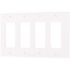 Leviton 4-Gang White Decora/Rocker Nylon Midway/Midsize Wall Plate (1-Pack) PJ264-W